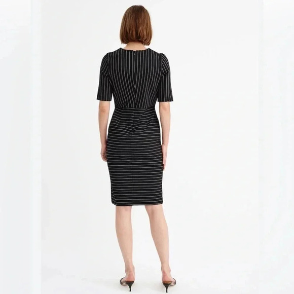 InWear Ivonnel  Pinstripe Short Sleeve Sheath Dress - Picture 3 of 14